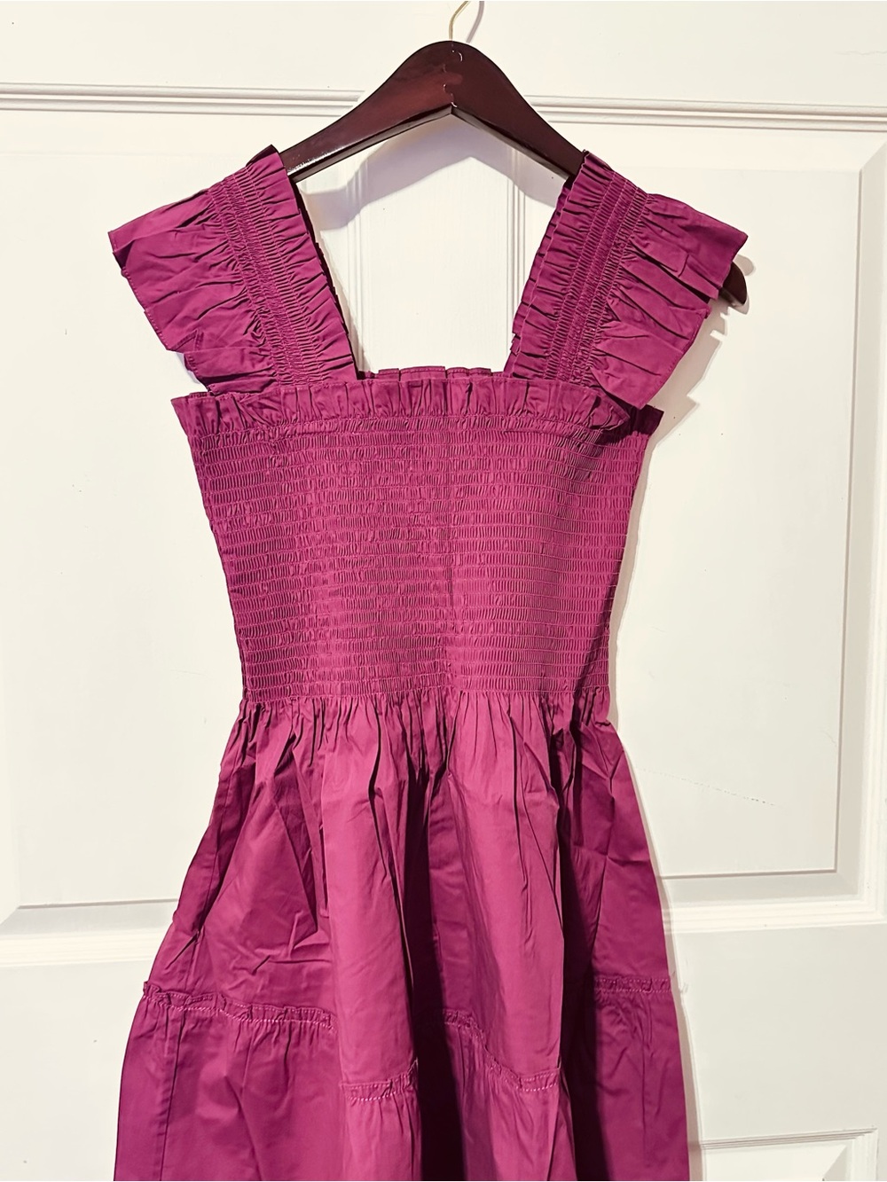 Hill House | Dress | The Ellie Nap Dress in Burgundy Poplin - Picture 3 of 13